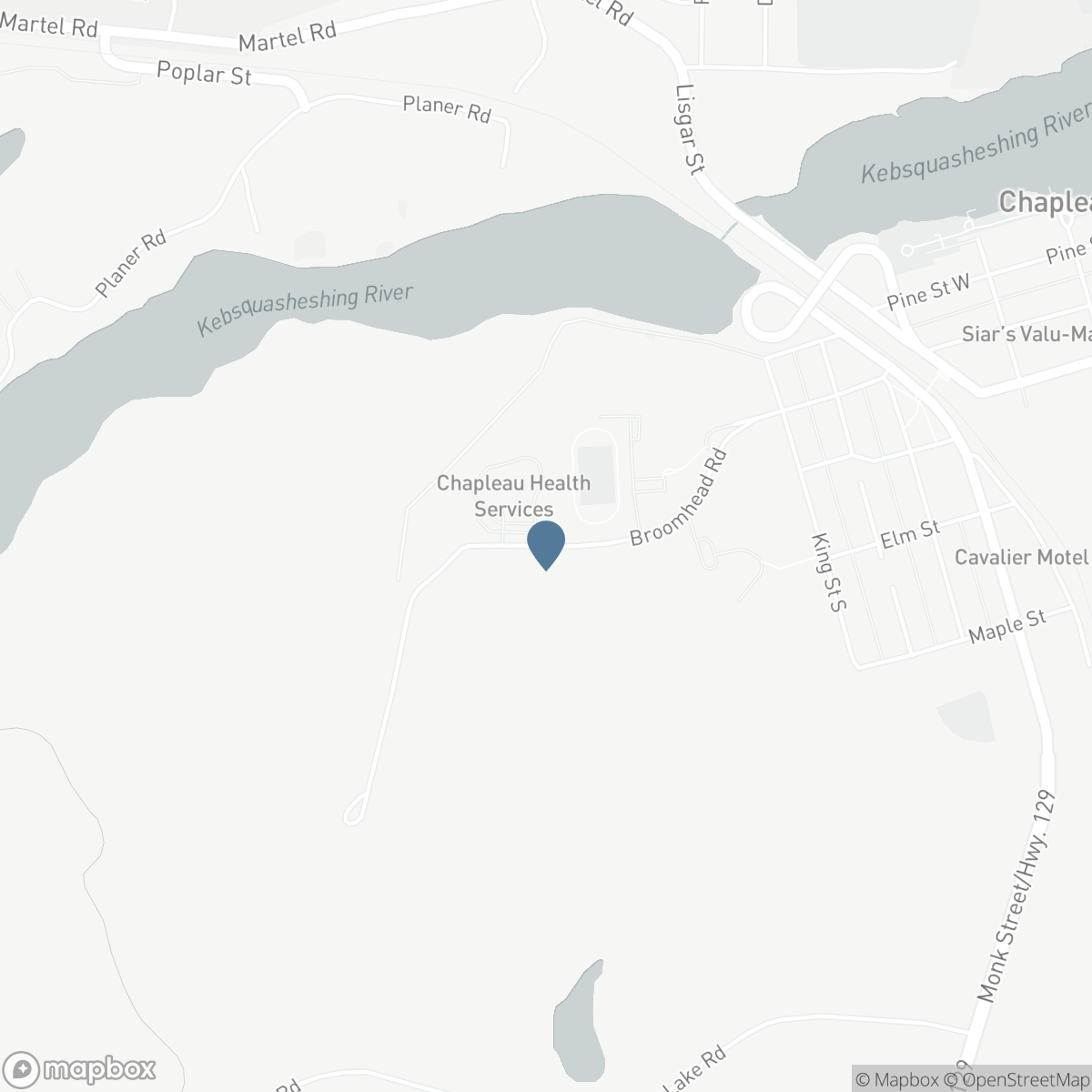 . Broomhead RD, Chapleau, Ontario P0M 1K0